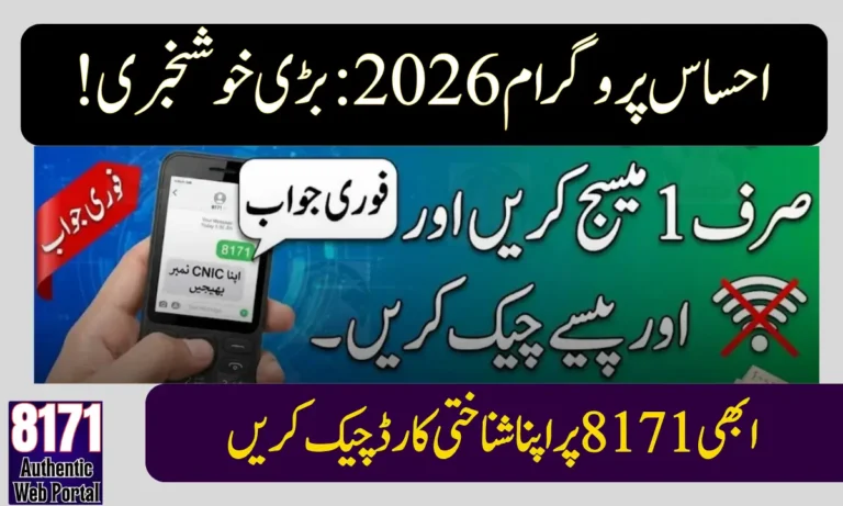 8171 SMS Check System 2026 – Verify CNIC, Payment Status & Latest Installments Without Internet