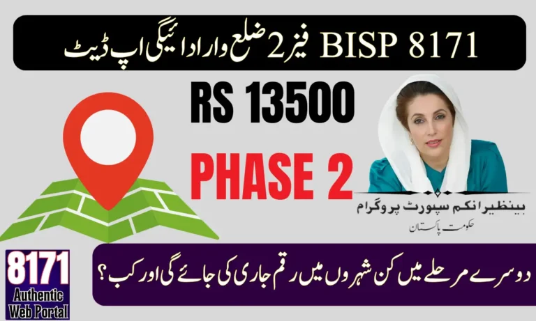 BISP 8171 Phase 2 District-Wise Payment Update