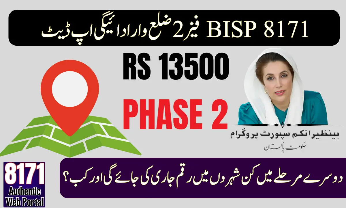 BISP 8171 Phase 2 District-Wise Payment Update