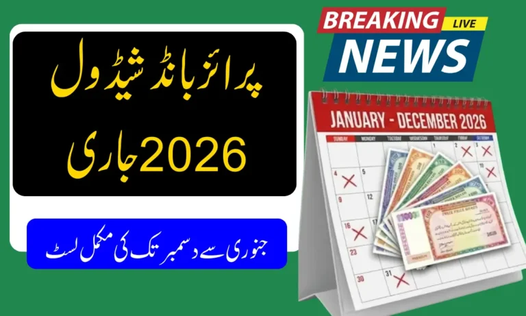 Prize Bond Draw Schedule 2026